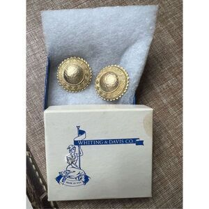 Whiting & Davis Vintage gold earrings Sunflower EUC